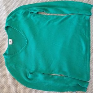 Teal green sweater